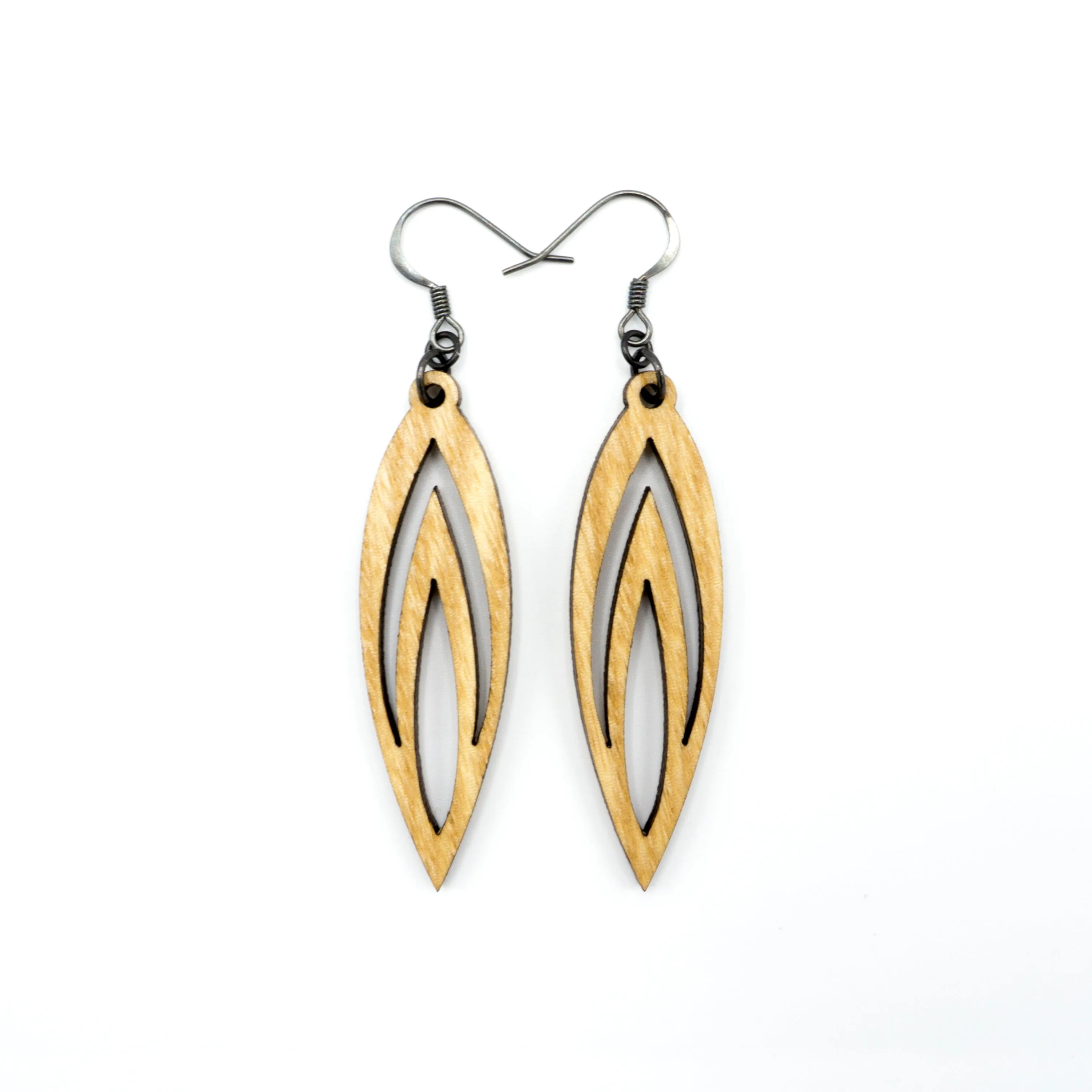 Totem 08 [S] // Wood Earrings - Ash