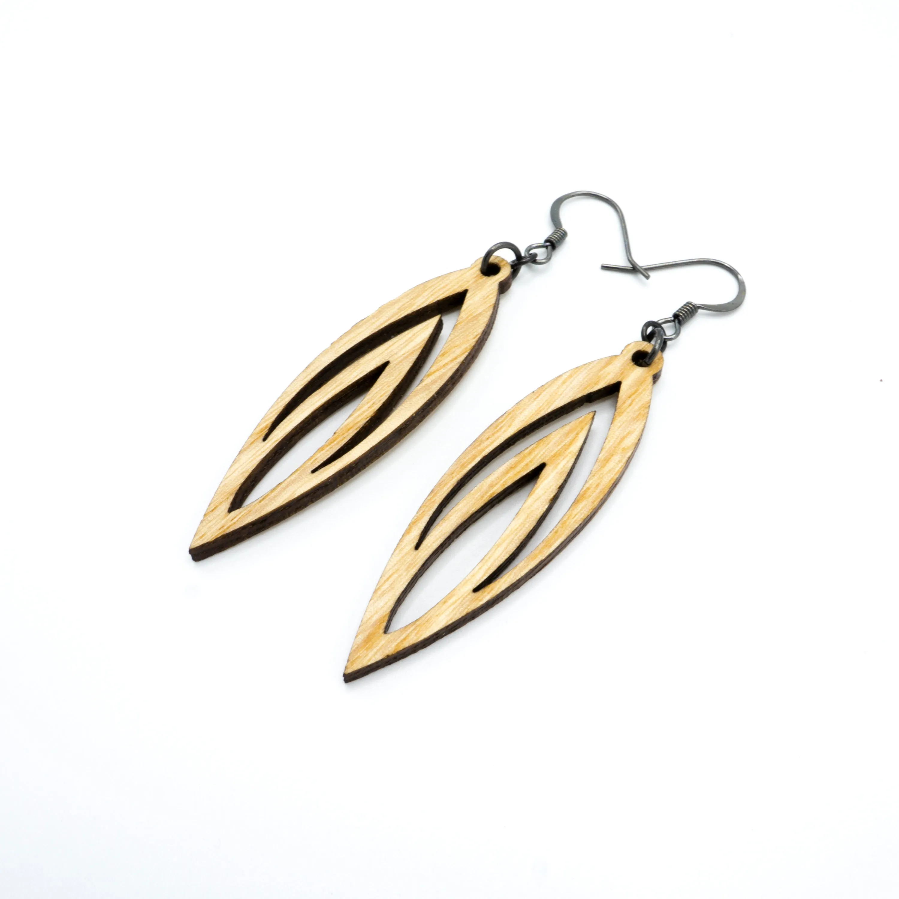 Totem 08 [S] // Wood Earrings - Ash