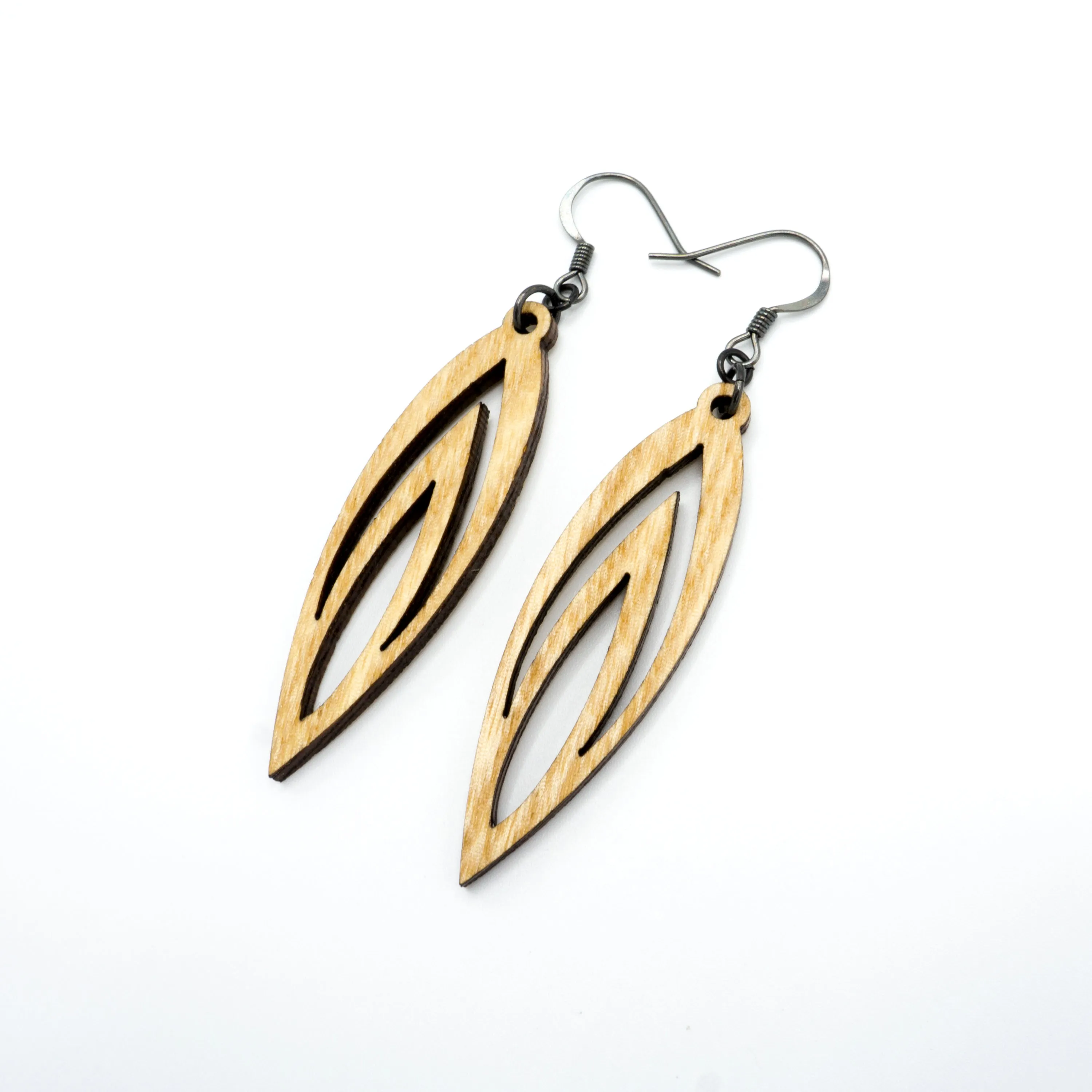 Totem 08 [S] // Wood Earrings - Ash