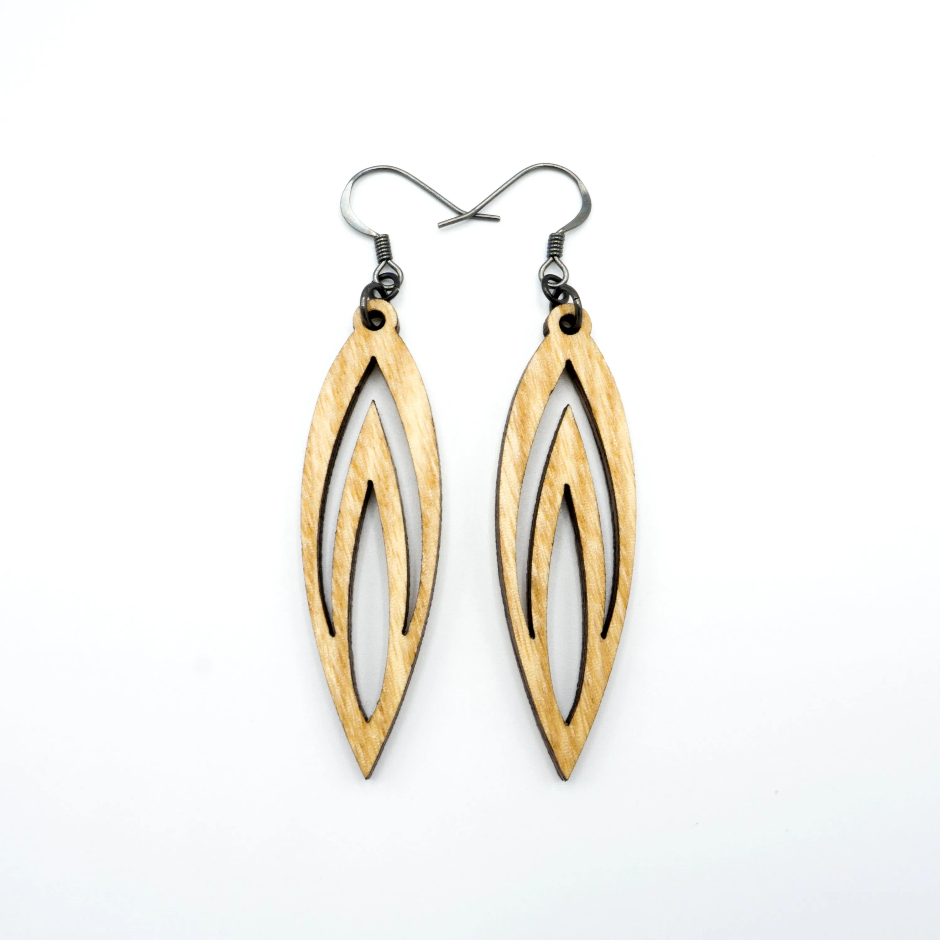 Totem 08 [S] // Wood Earrings - Ash