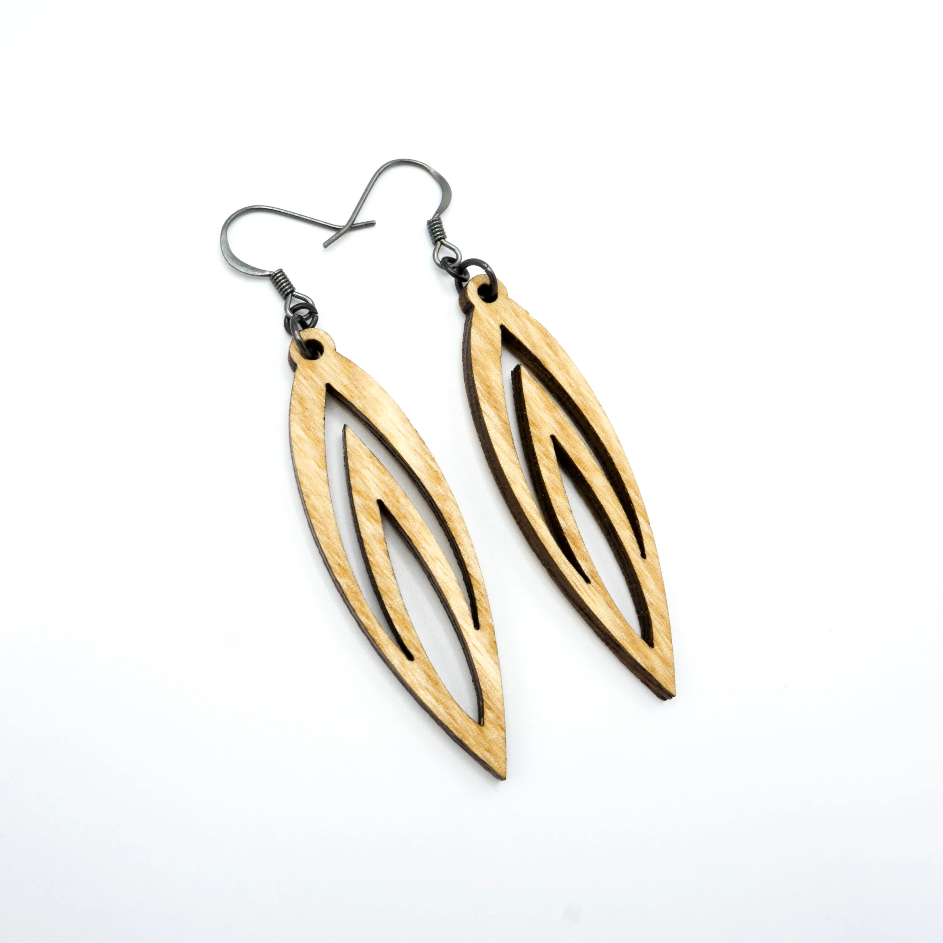 Totem 08 [S] // Wood Earrings - Ash