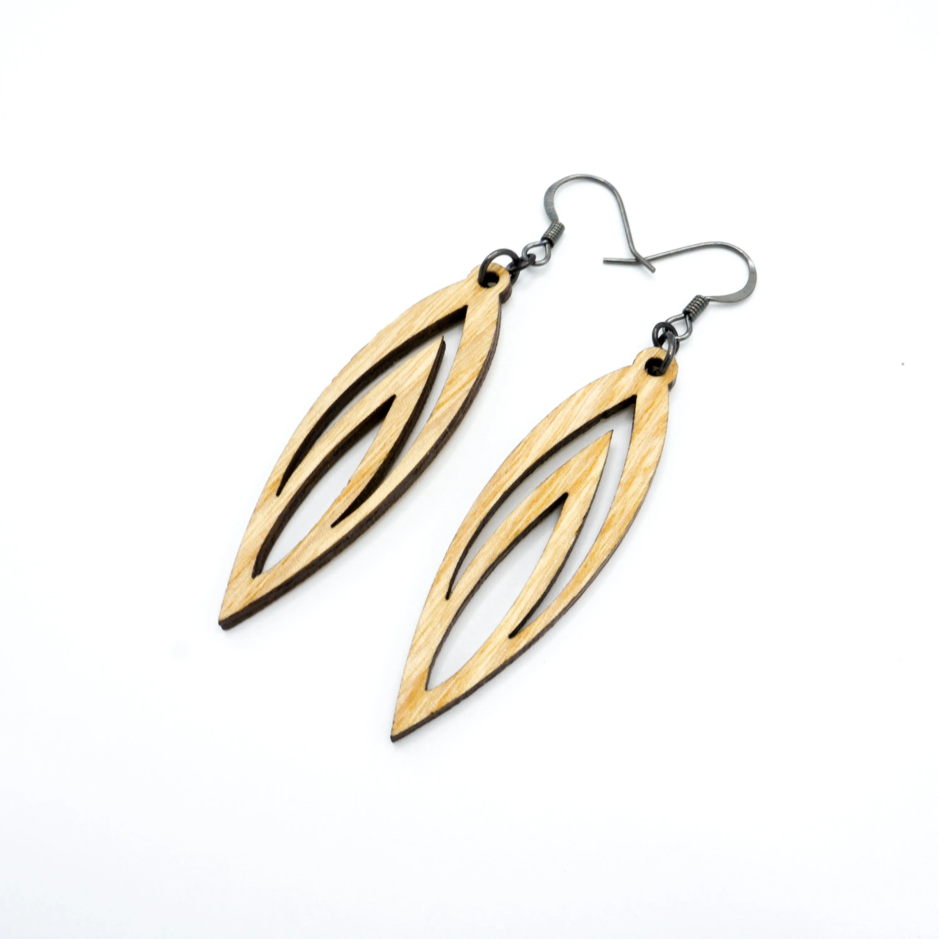 Totem 08 [S] // Wood Earrings - Ash