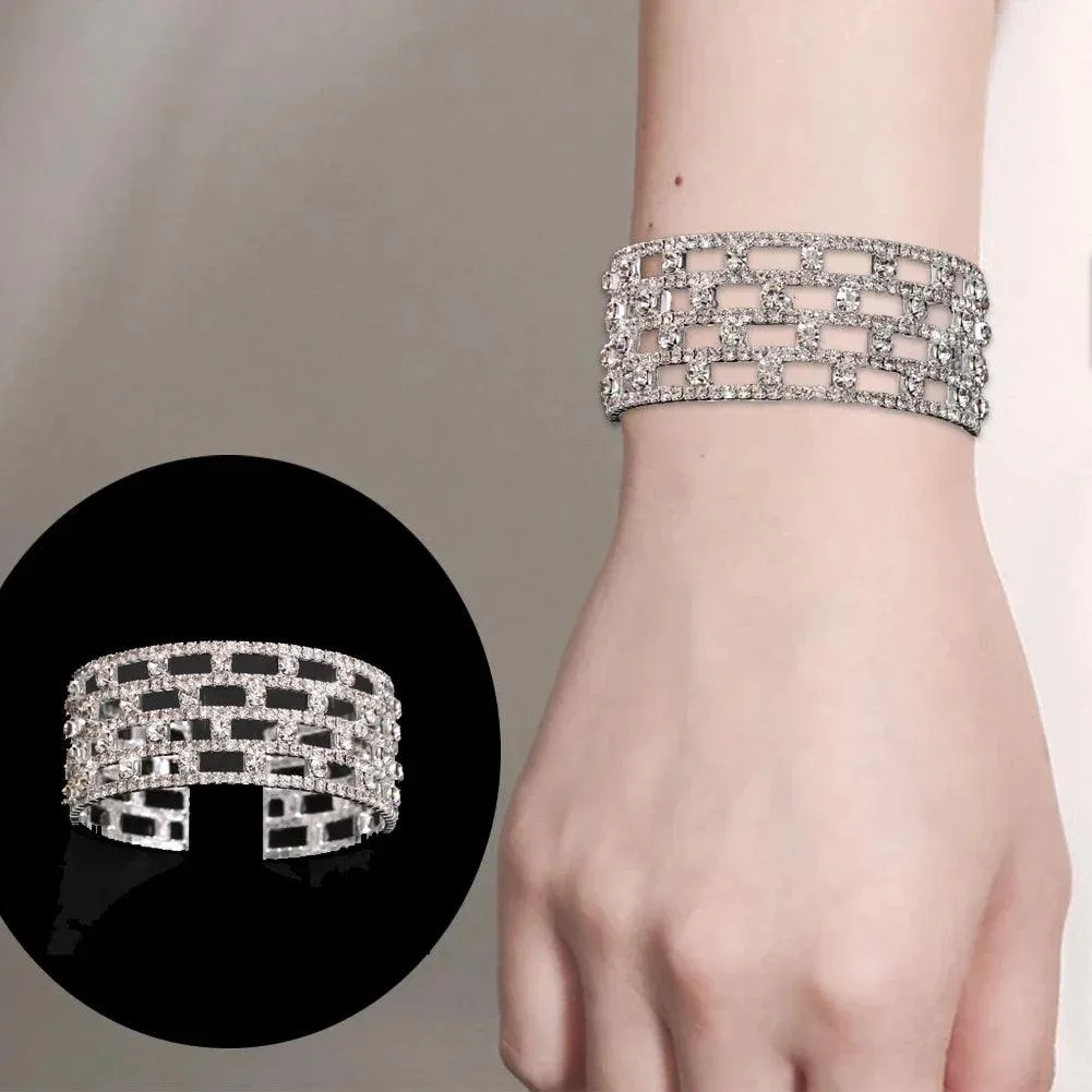 Trending Rhinestone Fashion Crystal Bangle Bracelets for Women - Elegant Hand Jewellery Bracelets