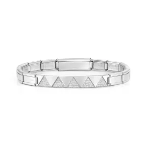 Trendsetter Bracelet 021140/001 Stainless Steel & Triangle CZ Pattern