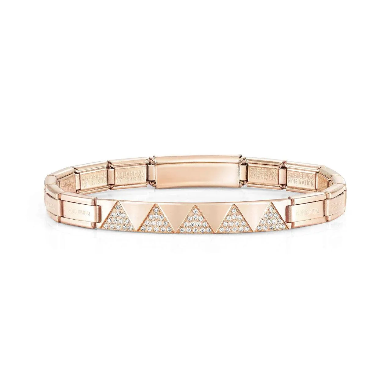 Trendsetter Bracelet 021144/011 Rose Gold & Triangle CZ Pattern