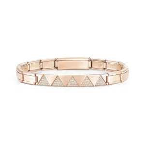 Trendsetter Bracelet 021144/011 Rose Gold & Triangle CZ Pattern