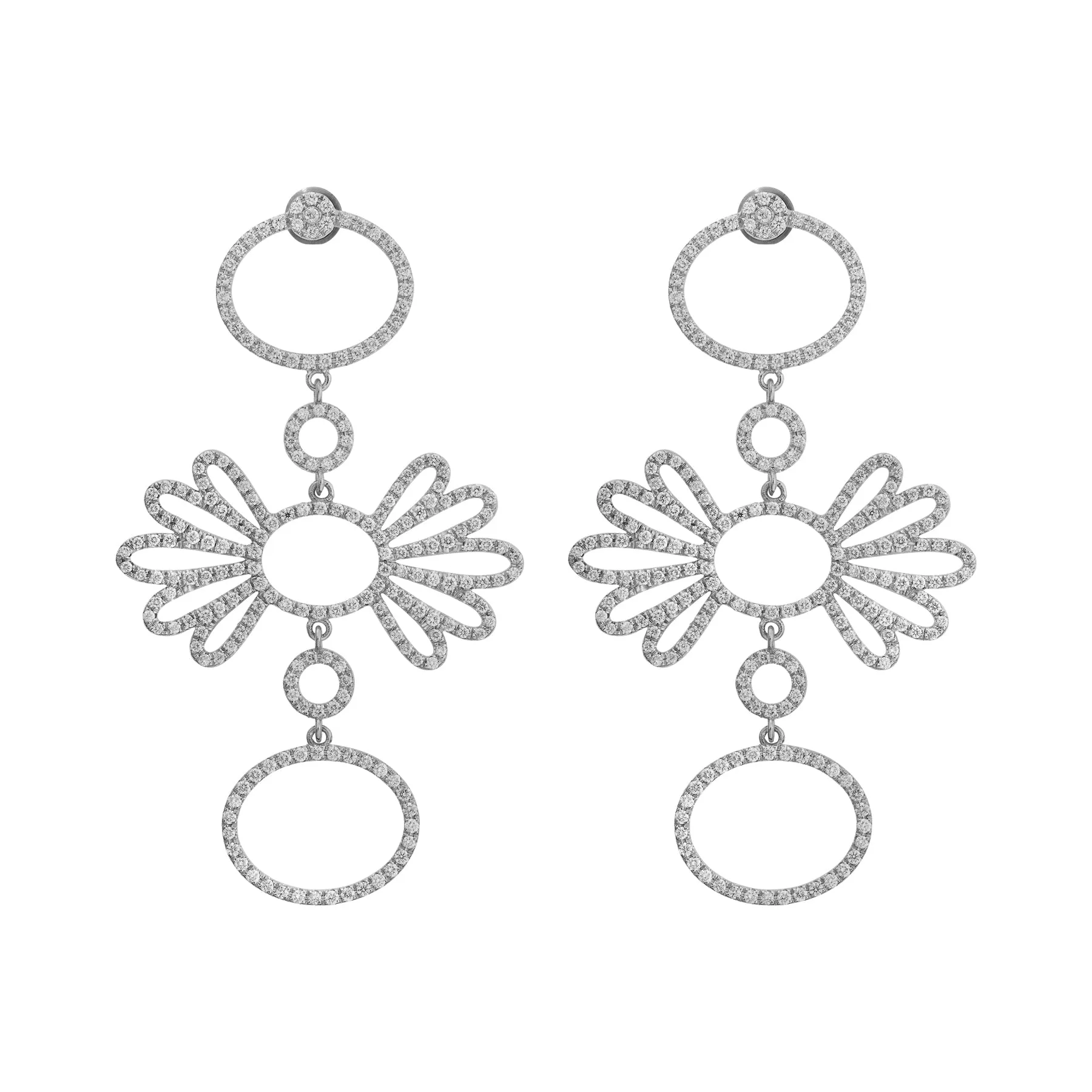 Twiggy Flower Earrings W-D