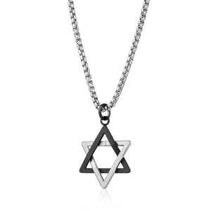 Two Tone Star of David Necklace | Italgem Steel