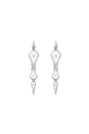 Universe Trillion 18K Whitegold Earrings w. Diamond