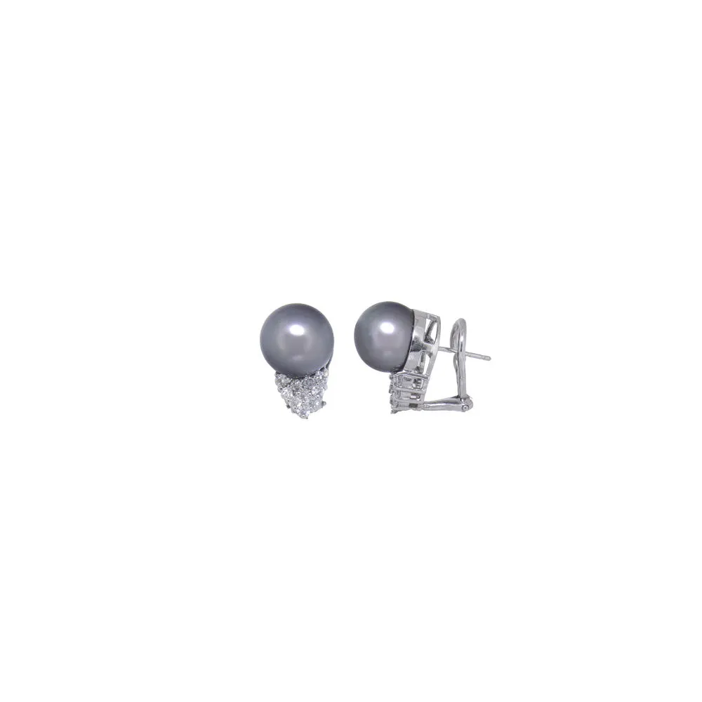 Vault Collection Diamond & Pearl Earrings