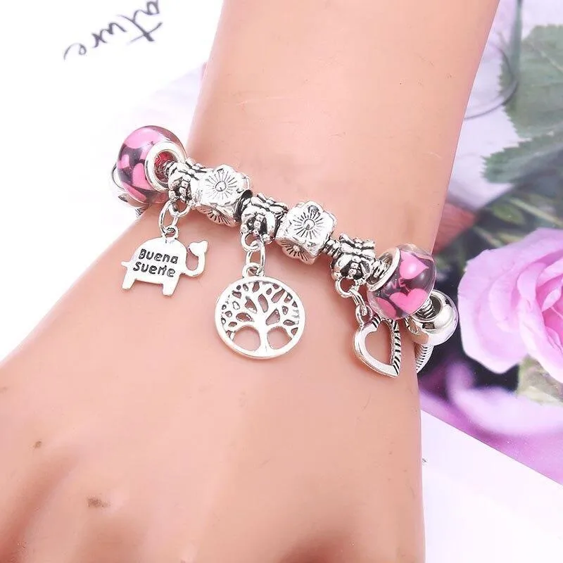 Vintage Tree of Life LOVE beads Charm Bracelets & Bangles