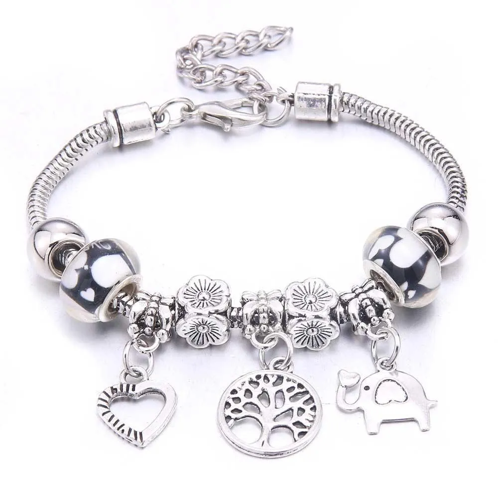 Vintage Tree of Life LOVE beads Charm Bracelets & Bangles