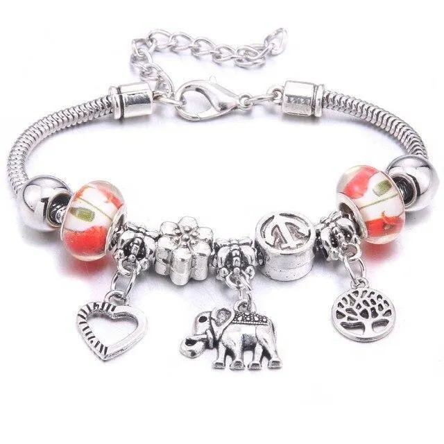 Vintage Tree of Life LOVE beads Charm Bracelets & Bangles