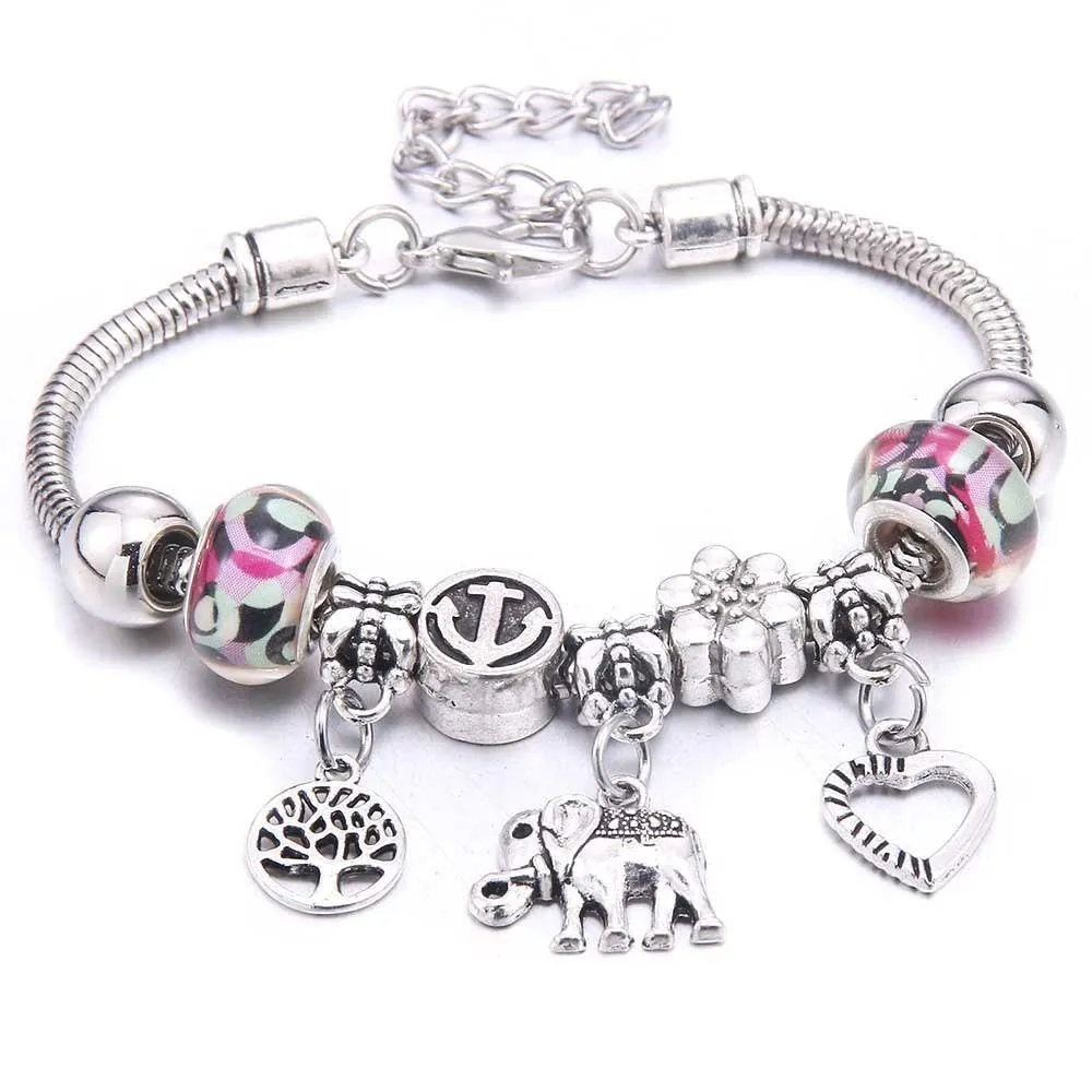 Vintage Tree of Life LOVE beads Charm Bracelets & Bangles
