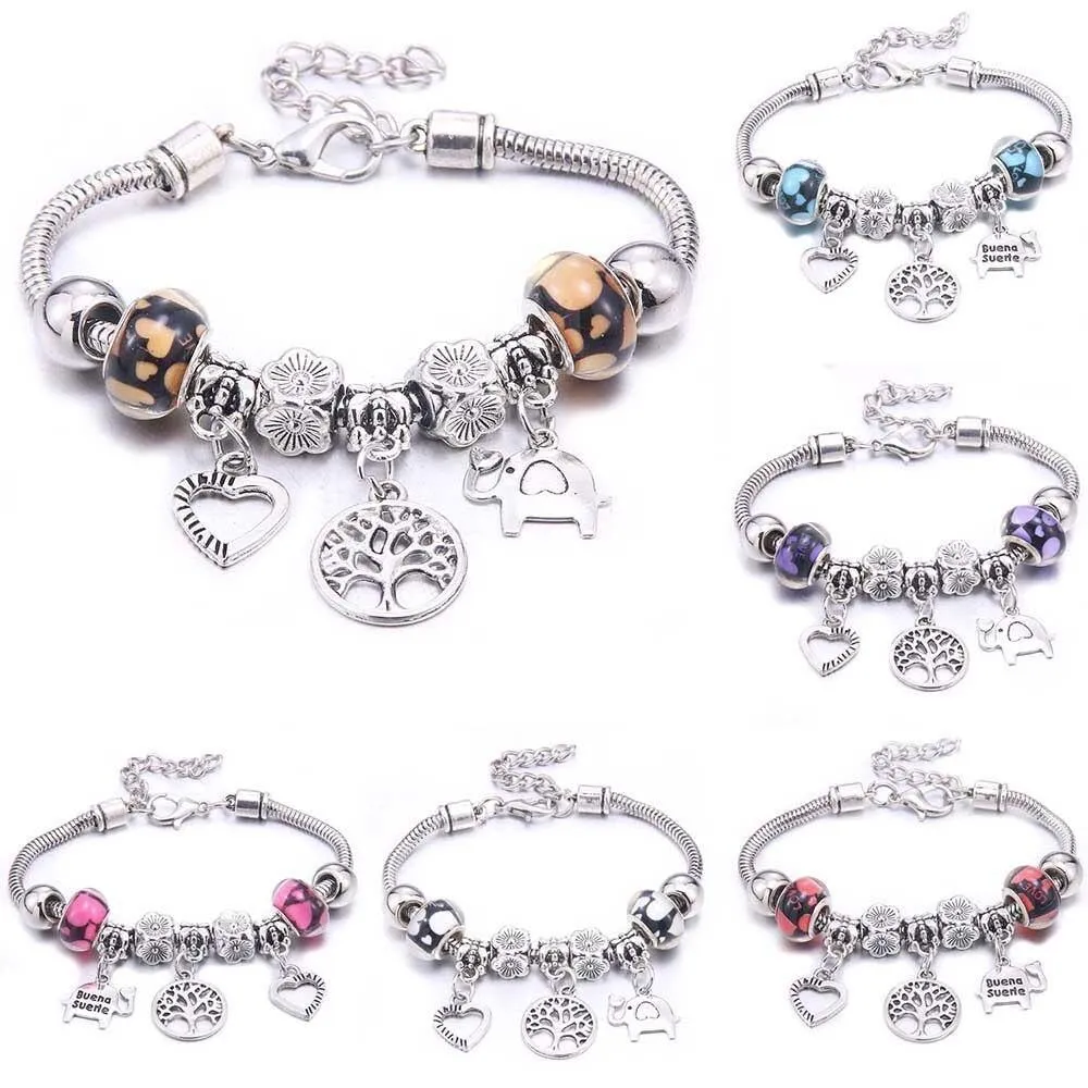 Vintage Tree of Life LOVE beads Charm Bracelets & Bangles