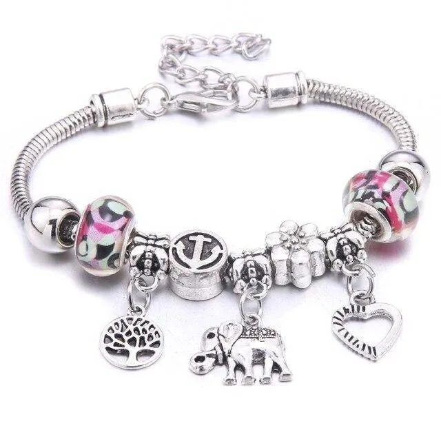 Vintage Tree of Life LOVE beads Charm Bracelets & Bangles