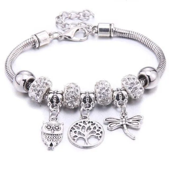 Vintage Tree of Life LOVE beads Charm Bracelets & Bangles