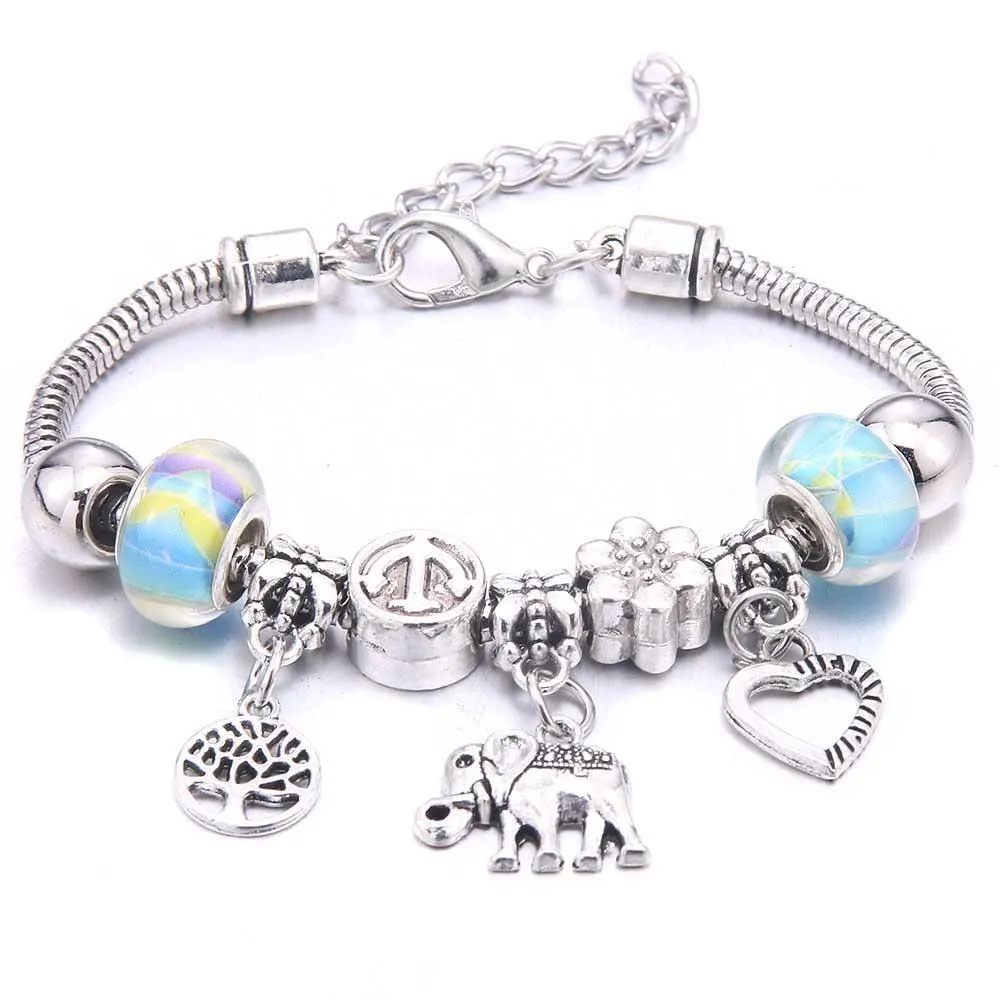 Vintage Tree of Life LOVE beads Charm Bracelets & Bangles