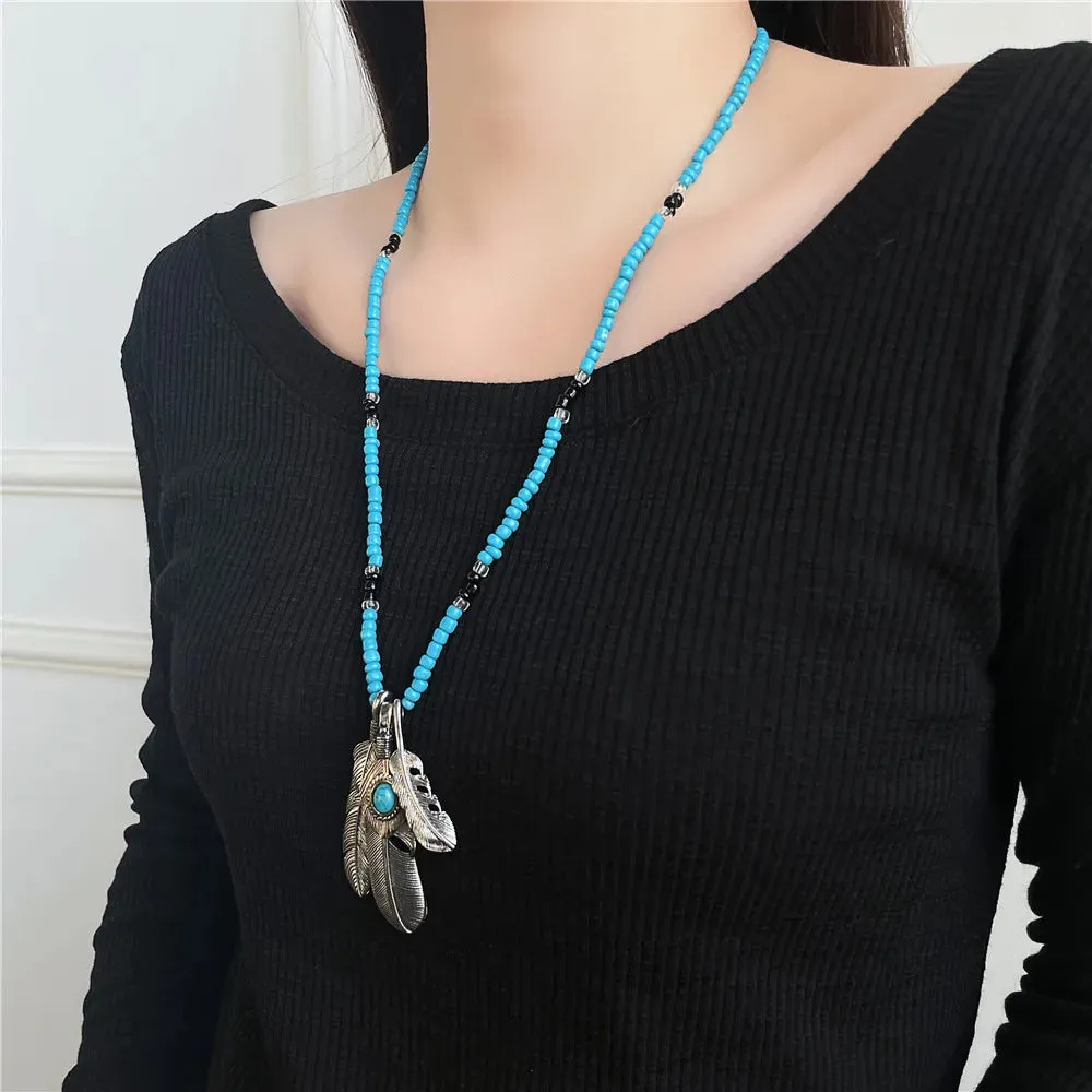 VKVVA Fashion Jewelry Ari Neon Pink Pendant Necklace Multi-Heart Strand Chain Layering Set for Women Unique Gifts