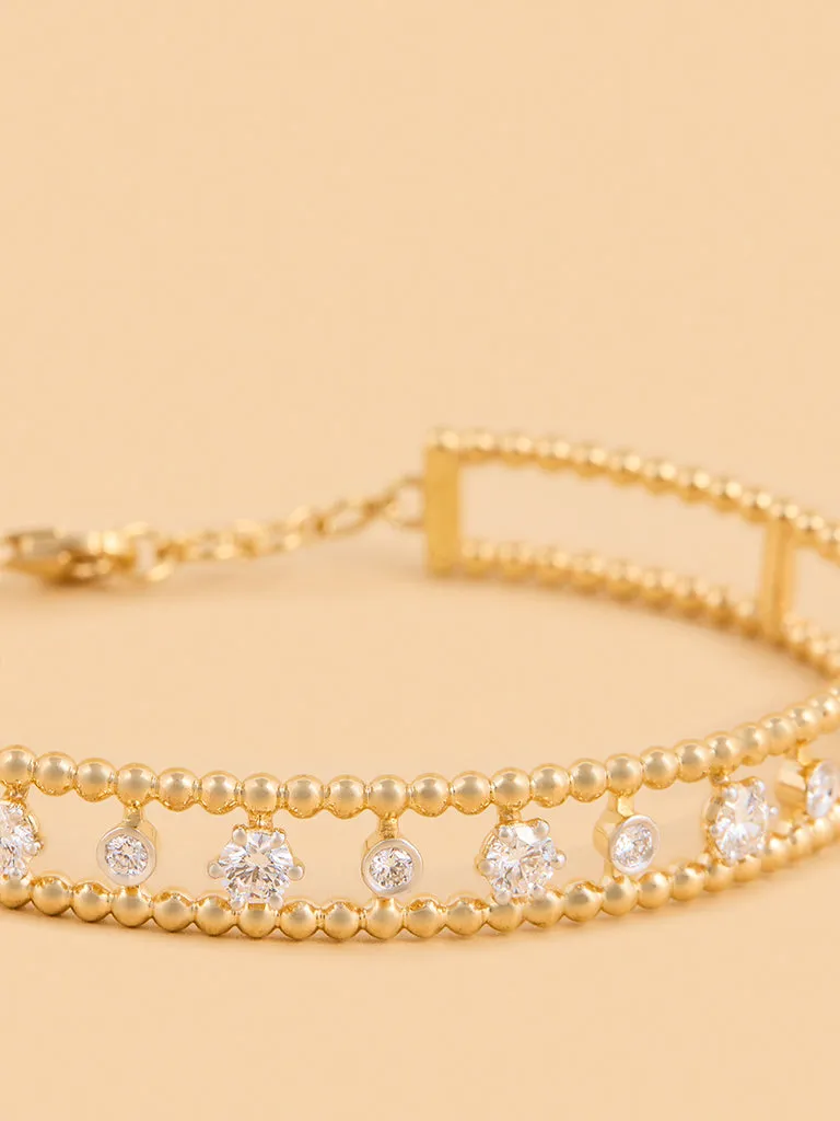 Westside X Pome Dual Strand Lab Diamond Solitaire Bracelet
