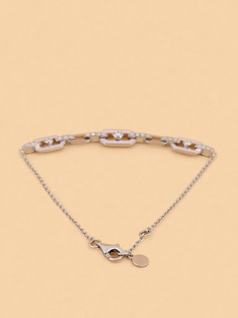 Westside X Pome Elegant Lab Diamond Bracelet with Pink Accents