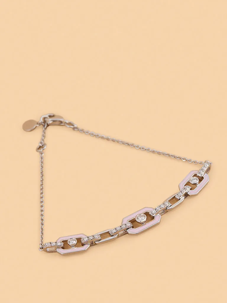 Westside X Pome Elegant Lab Diamond Bracelet with Pink Accents