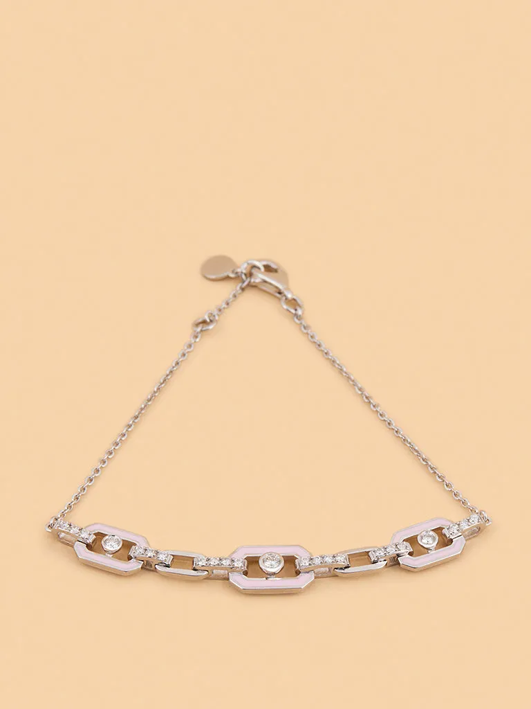 Westside X Pome Elegant Lab Diamond Bracelet with Pink Accents