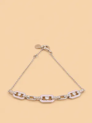 Westside X Pome Elegant Lab Diamond Bracelet with Pink Accents