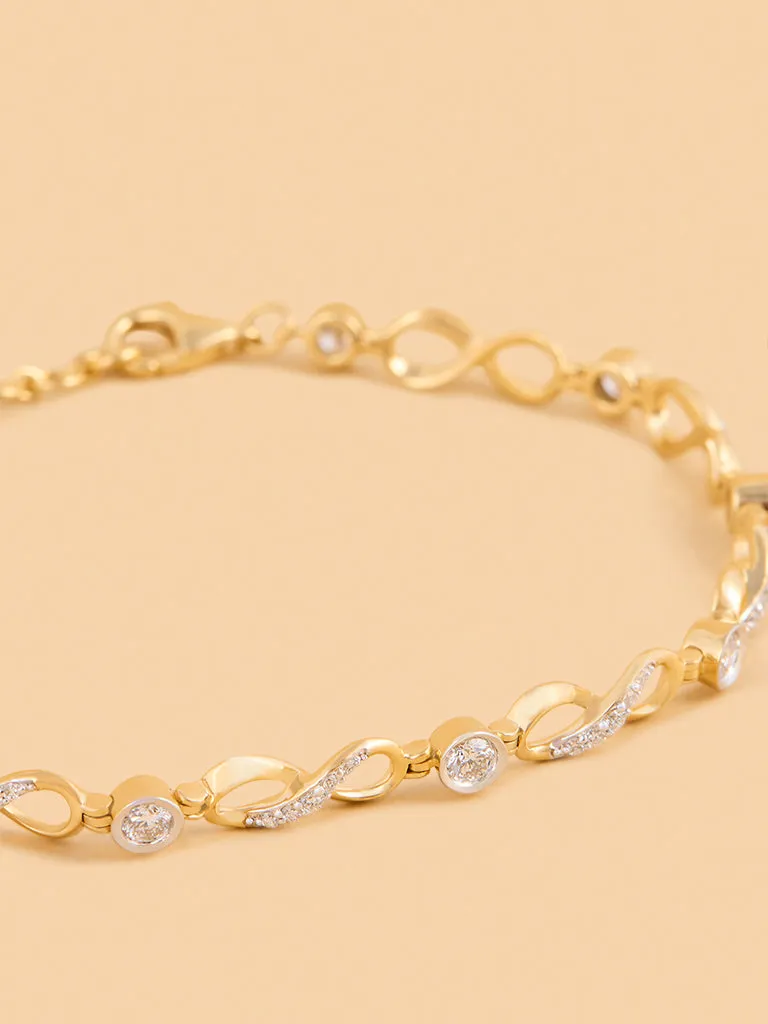 Westside X Pome Infinity Link Solitaire Lab Diamond Bracelet