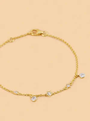 Westside X Pome Star and Heart Lab Diamond Chain Bracelet
