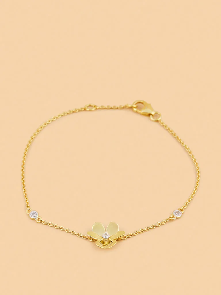 Westside X Pome Timeless Floral Lab Diamond Chain Bracelet