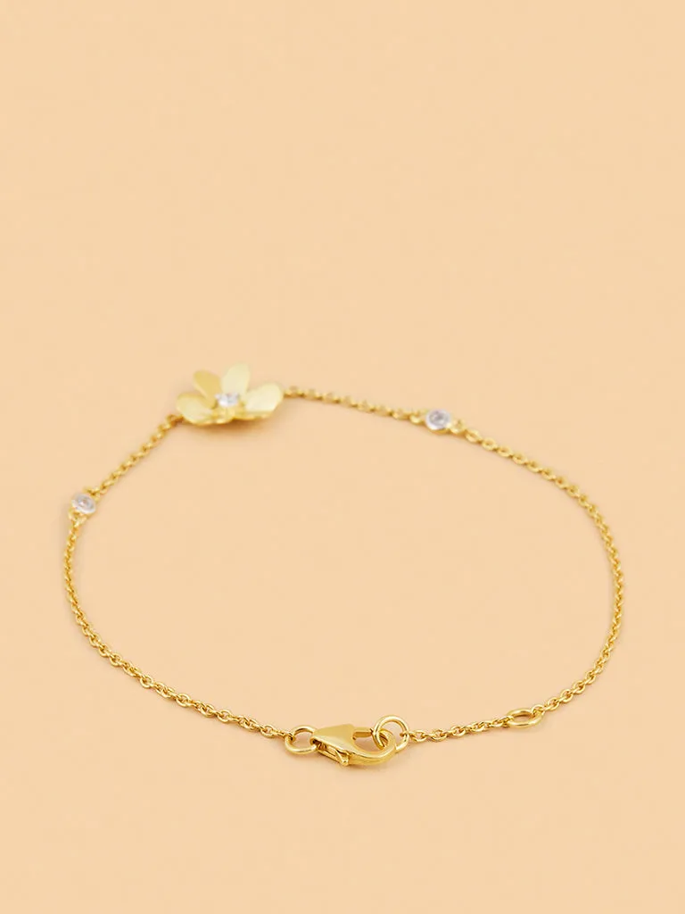 Westside X Pome Timeless Floral Lab Diamond Chain Bracelet