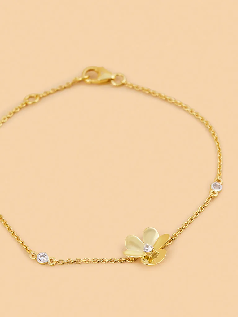 Westside X Pome Timeless Floral Lab Diamond Chain Bracelet