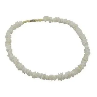White Rose Clam Shell Necklaces