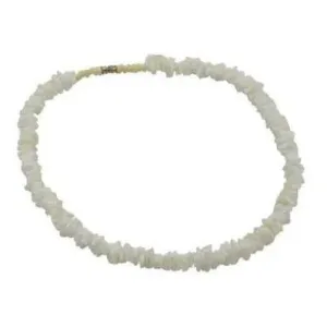 White Rose Clam Shell Necklaces