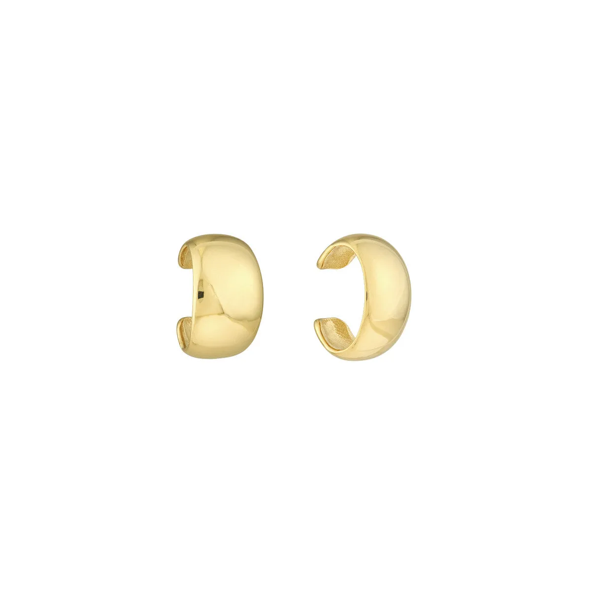 Wide High Polished Earring Cuff
