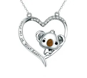Womens Love Koala Pendant Necklace