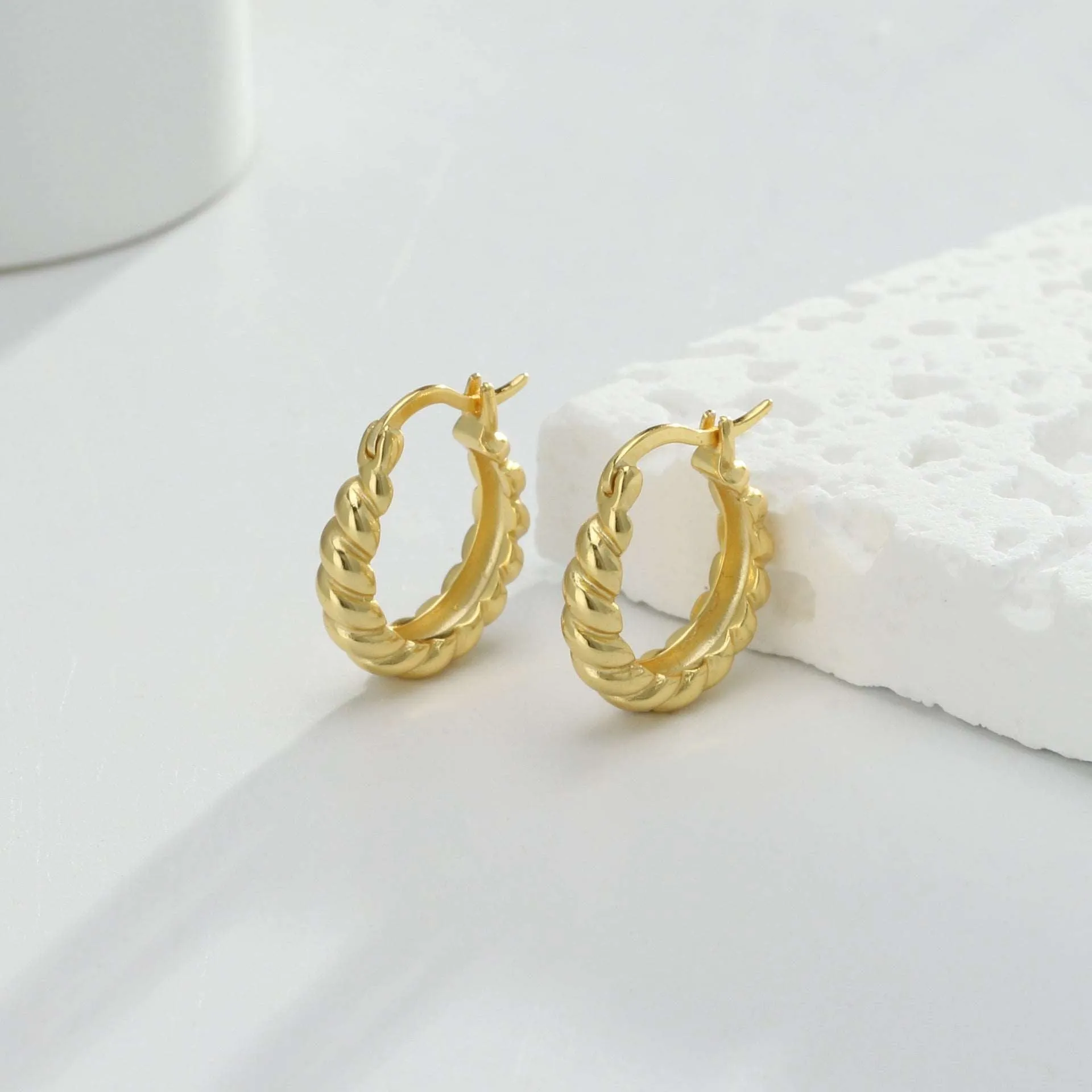 Women's Sterling Silver Twist Earrings