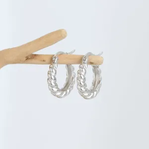 Women's Sterling Silver Twist Earrings